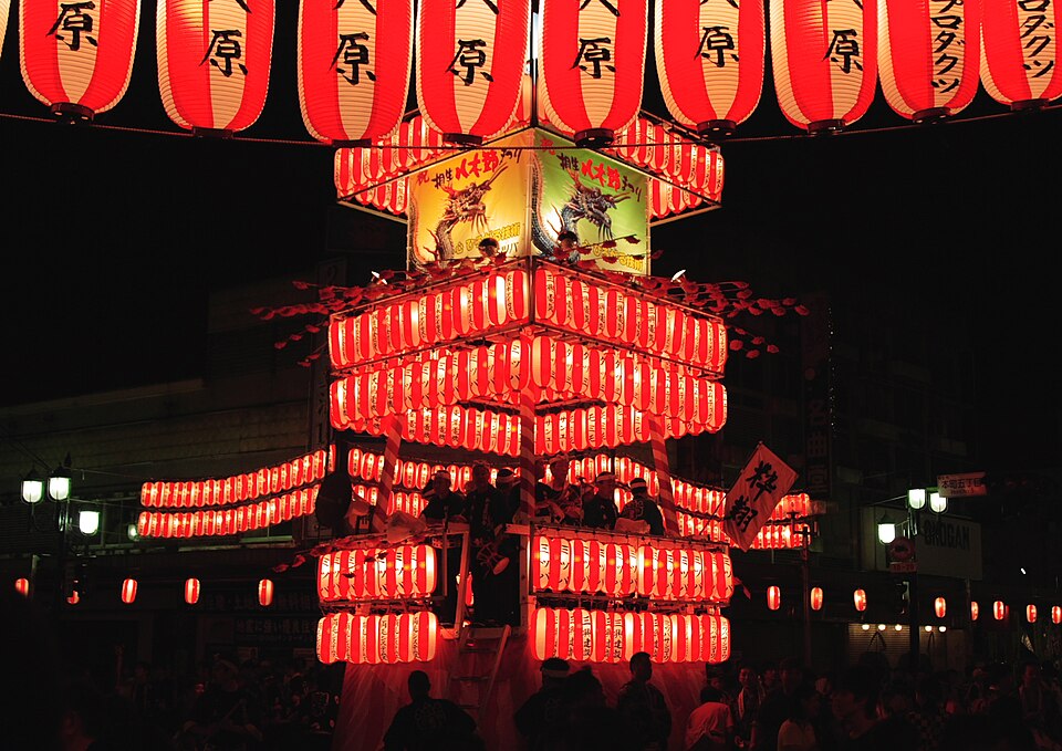 桐生八木節祭的歷屆記錄照片，並非當屆活動現場。
