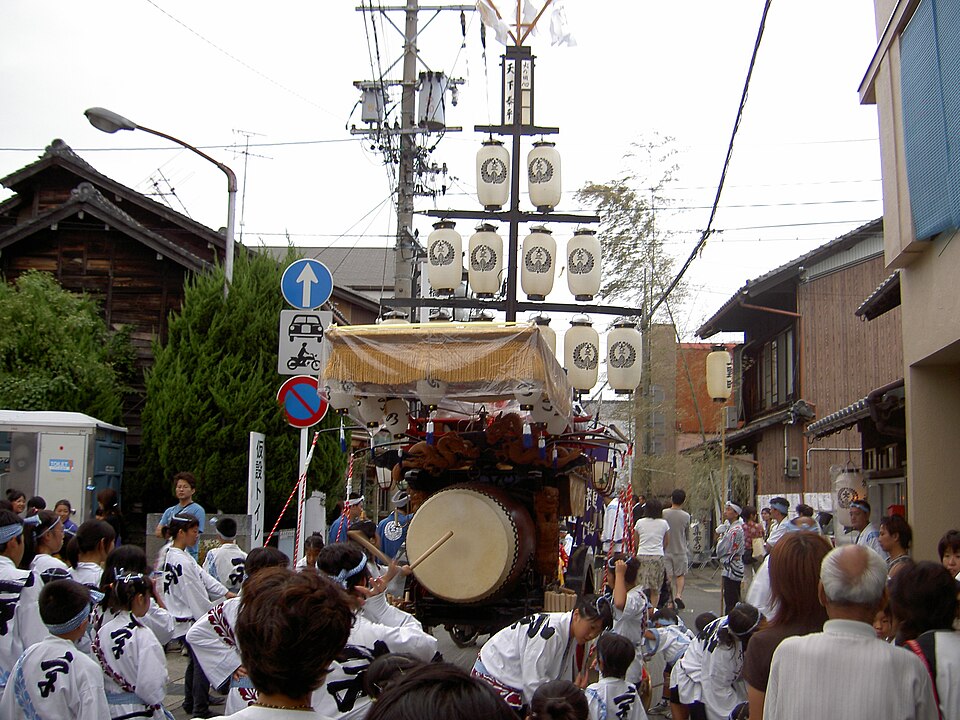 桑名石取祭的歷屆記錄照片，並非當屆活動現場。